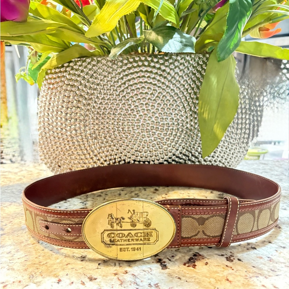 Coach Belt HERITAGE SIG C BELT 90060 BKHRM